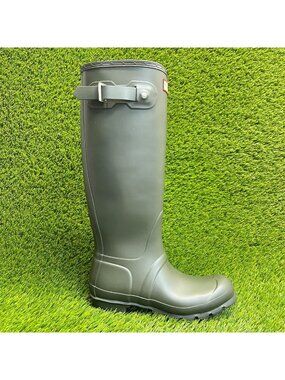 Hunter Original Tall Womens Size 6 Green Outdoor Waterproof Knee High Rain Boots